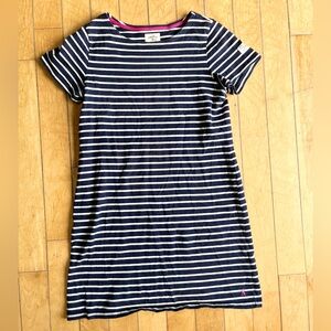 Joules Navy and White Nautical Striped T-Shirt Dress Size 10